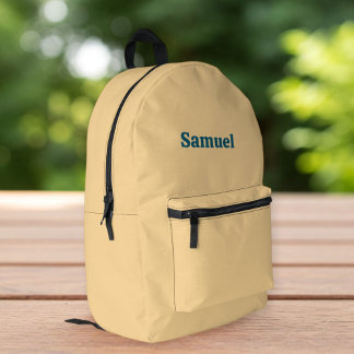 Custom Yellow Backpack for Him and Her プリントバックパック