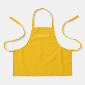 Custom Yellow Kids Apron – Personalized Name Apron エプロン (正面)