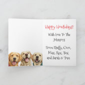 Custom Yellow Lab Christmas Ugly Sweater Holiday カード (内部)