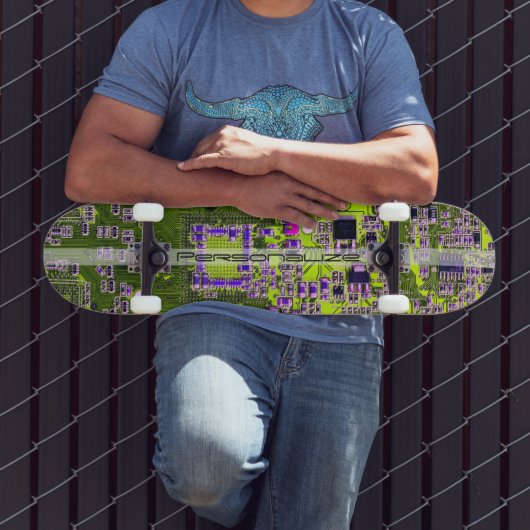 Custom Yellow PCB Circuit Board for IT Pros スケートボード (室外3)