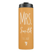 Custom Yellow Wedding Tumbler for Hubby & Wifey タンブラー (正面)