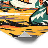 Custom Yellowstone National Park Lower Falls Retro ポスター (角)