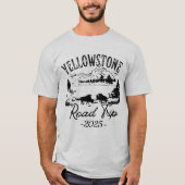 Custom Yellowstone Road Trip 2025 Family Shirt Tシャツ (正面)