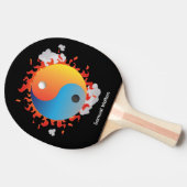 Custom Ying Yang, Zen Taoism Symbol, Male Female  卓球ラケット (横)