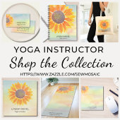 Custom Yoga Instructor Sunflower ラウンドシール