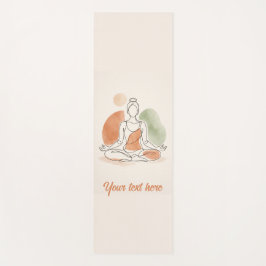 Custom Yoga Mat Minimalist Meditation Art ヨガマット