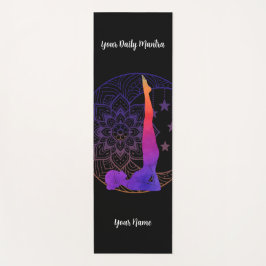 Custom Yoga Mat with Name & Mantra | Watercolor ヨガマット