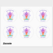Custom Yoga Sticker with Name & Mantra ラウンドシール (シート)