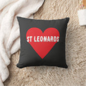 Custom your city or St Leonards heart Throw Pillow クッション (ブランケット)