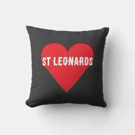 Custom your city or St Leonards heart Throw Pillow クッション