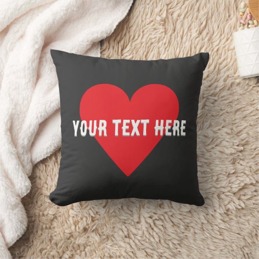 Custom your city or team heart Throw Pillow クッション (ブランケット)