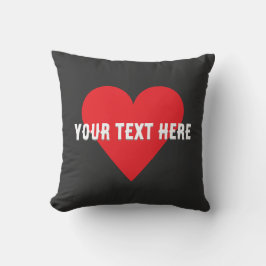 Custom your city or team heart Throw Pillow  クッション