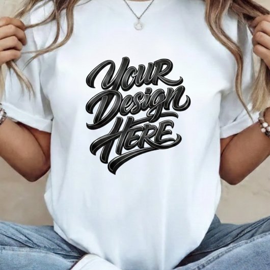Custom "Your Design Here" Bold Lettering T-Shirt  Tシャツ