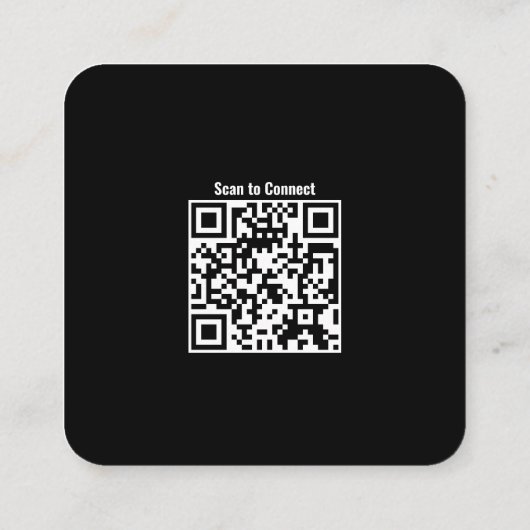 Custom Your Logo and QR Code Business Card スクエア名刺 (裏面)