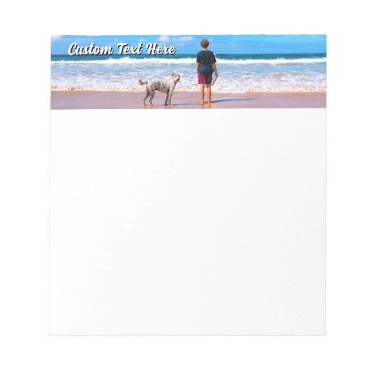 Custom Your Pet Photo Notepad Personalized Text ノートパッド (正面)