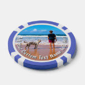 Custom Your Pet Photo Poker Chips Personalize Text ポーカーチップ (シングル)