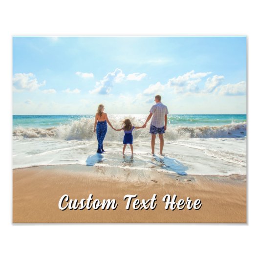 Custom Your Photo Print Poster Personalized Text フォトプリント (正面)