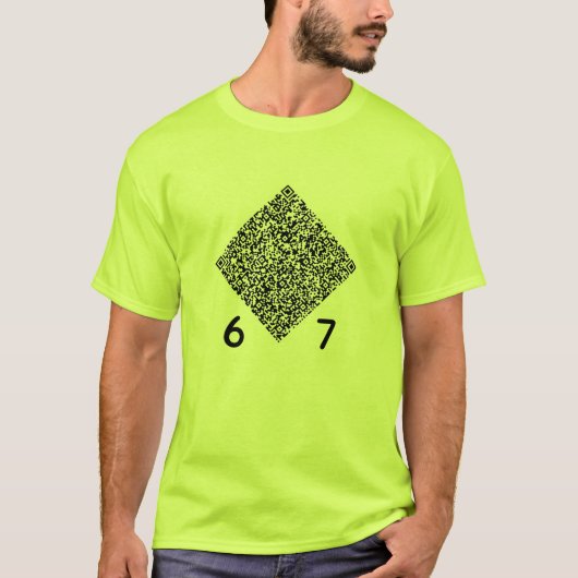 Custom Your QR Code Funny 67 T-Shirt Tシャツ (正面)