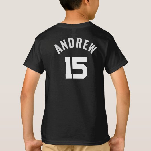 Custom Youth Sports Team with Player Number Tシャツ (裏面)