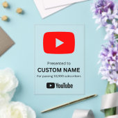 Custom youtube play button transparent アクリル招待状 (インサイチュ (ウェディング))