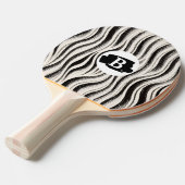 Custom Zebra Stripe Ping Pong Paddle 卓球ラケット (正面アングル)