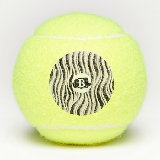 Custom Zebra Stripe Tennis Balls テニスボール (正面)
