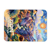 Custom Zion National Park Canyon Sunset Colorful マグネット (横)