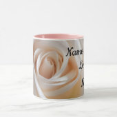 Customable White Rose "Love You" mug マグカップ (中央)