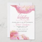 CUSTOMBirthday 10月トルマリン水カラーゲード 招待状 (正面)