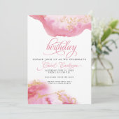 CUSTOMBirthday 10月トルマリン水カラーゲード 招待状 (スタンド正面)