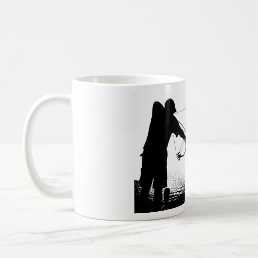 Custome Bowfishingのマグ コーヒーマグカップ (左)