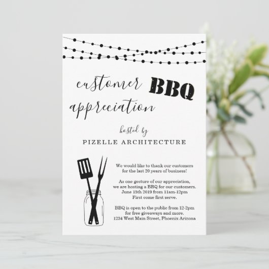 Customer Appreciation Business BBQ Party 招待状 (スタンド正面)