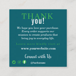 Customer Appreciation Business Note Card エンクロージャーカード