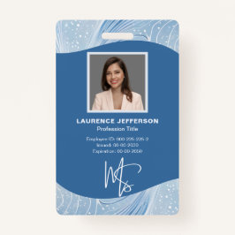 Customer Employee Photo, Qr Code, Logo, Name  バッジ