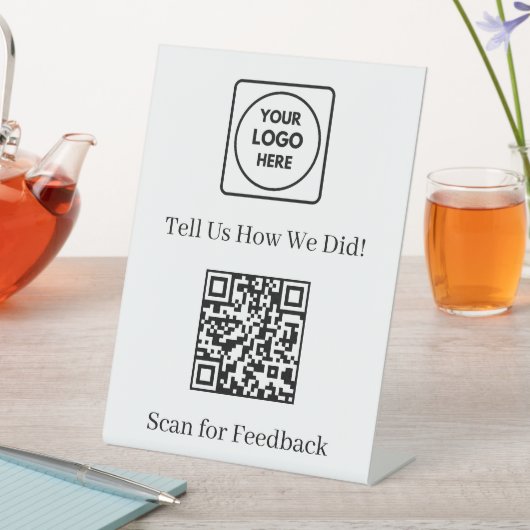 Customer Feedback QR Code | Business Review Rating 台座サイン (インサイチュ)