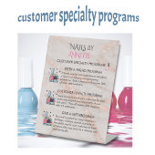 * Customer Reward Programs Nail Salon Manicurist  台座サイン