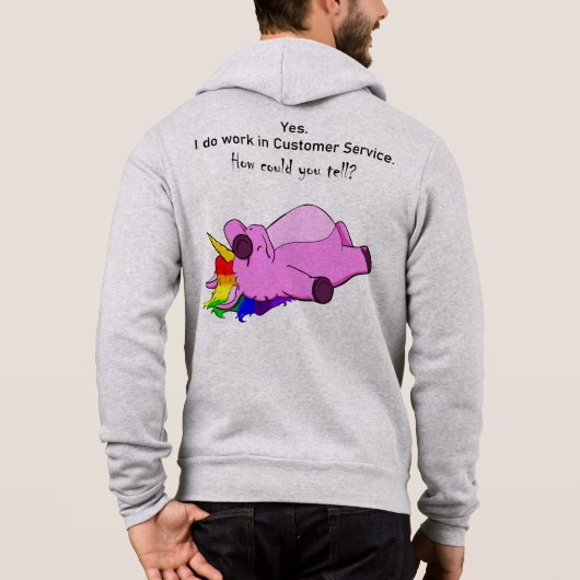 Customer Service Unicorn パーカ (裏面)