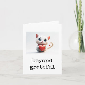 Customer Thank You Card, Appreciation, Cute Cat カード