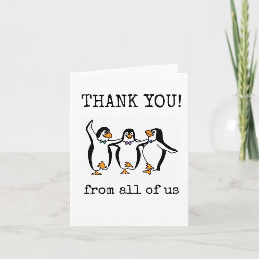 Customer Thank You Card, From All of Us, Funny カード (正面)