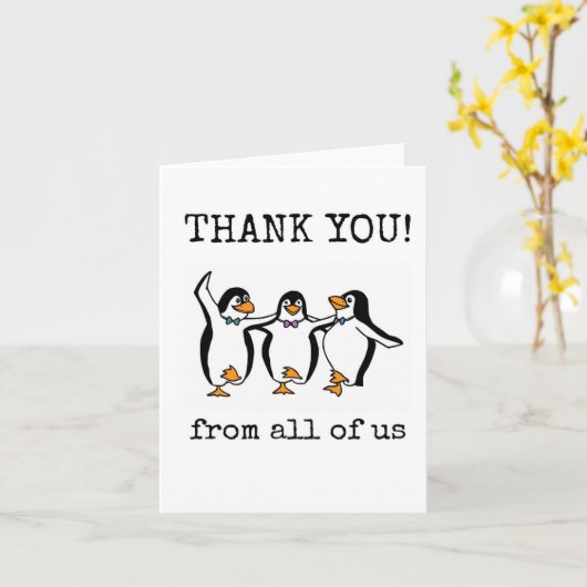 Customer Thank You Card, From All of Us, Funny カード (黄色い花)
