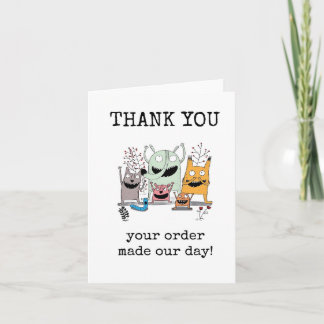 Customer Thank You Card, Funny, Cute カード