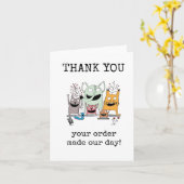 Customer Thank You Card, Funny, Cute カード (黄色い花)