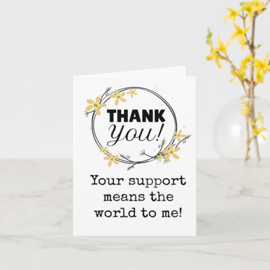 Customer Thank You, Order Packing カード (黄色い花)