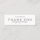 Customers Order Packaging Thank You Mini Inserts スキニー名刺 (正面)