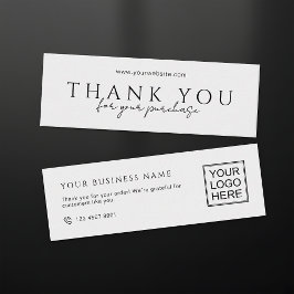 Customers Order Packaging Thank You Mini Inserts スキニー名刺