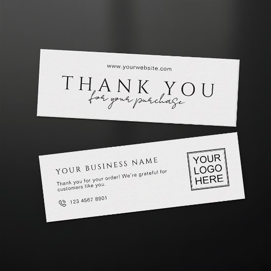 Customers Order Packaging Thank You Mini Inserts スキニー名刺