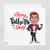 CustomFather's Day – 世界の最高のパパ戯画 シーズンカード (正面/裏面)