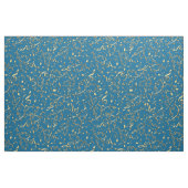 Customiable色wの金ゴールド音楽は花の生地に注意します ファブリック (ファットクウォーター)