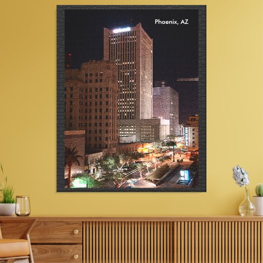 CustomiPhoenix, AZ at Nightze Product キャンバスプリント (インサイチュ (リビング))
