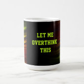 Customisable abstract fun message space futurist コーヒーマグカップ (中央)